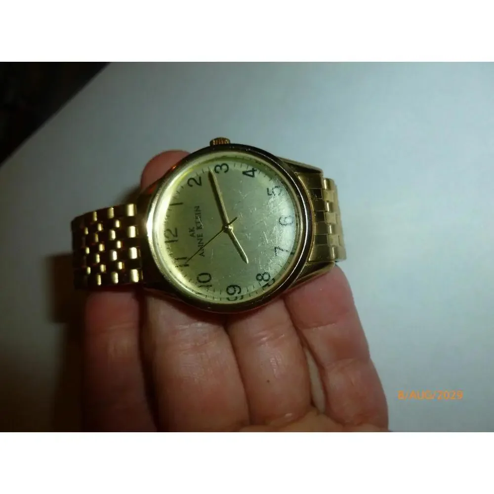 Anne Klein‎ Gold Tone Expansion Band Watch 10/8246 Y121E
